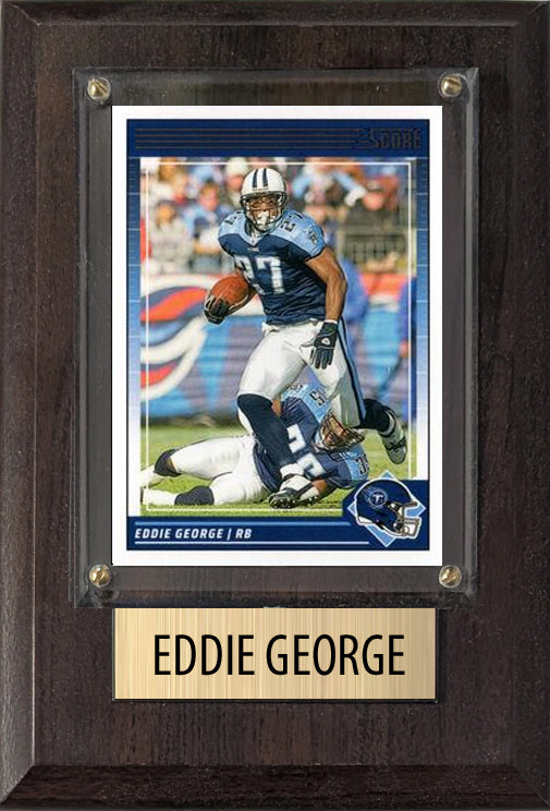 Eddie George Tennessee Titans 2025 Donruss Score Prizm Topps 4x6 Gift Plaque