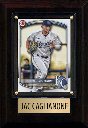 Jac Caglianone 2025 Bowman Topps Kansas City Royals 4x6 Plaque