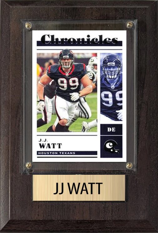 JJ Watt Houston Texans 2025 Donruss Score Prizm Topps 4x6 Gift Plaque
