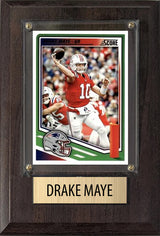 Drake Maye New England Patriots 2025 Donruss Score Prizm Topps 4x6 Gift Plaque