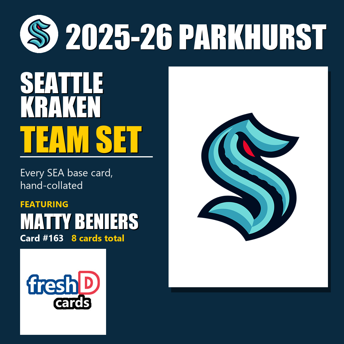 Seattle Kraken 2025-26 Parkhurst team set