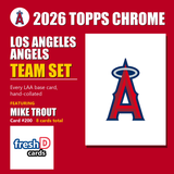 2026 Topps Chrome Baseball Team Set 8 Cards Angels Trout