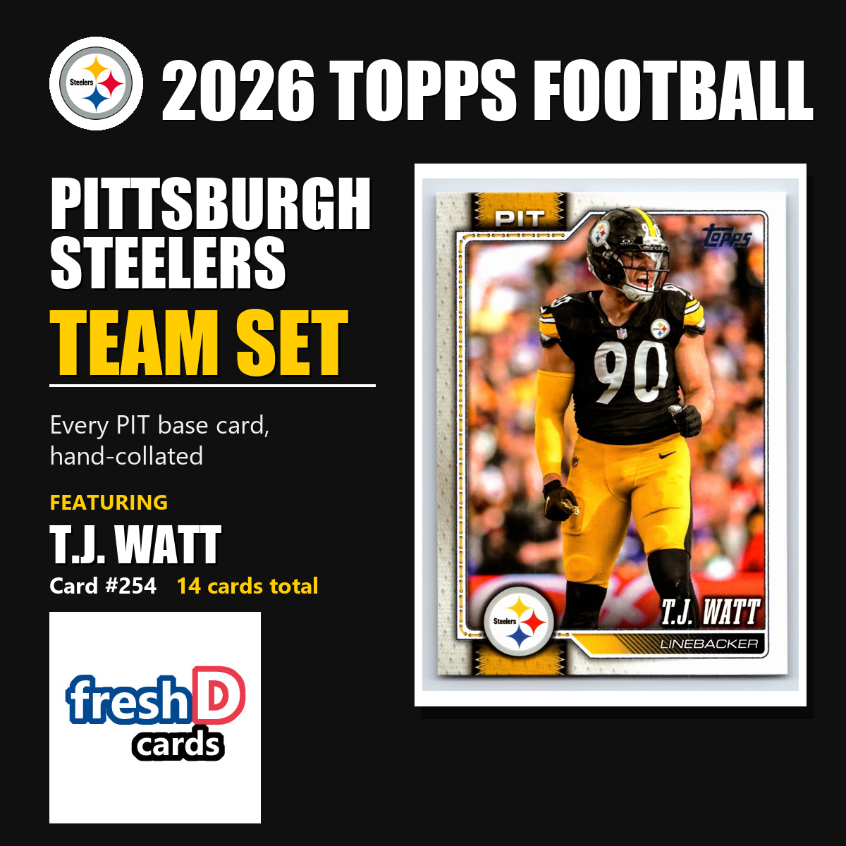 Pittsburgh Steelers 2026 Topps Football team set