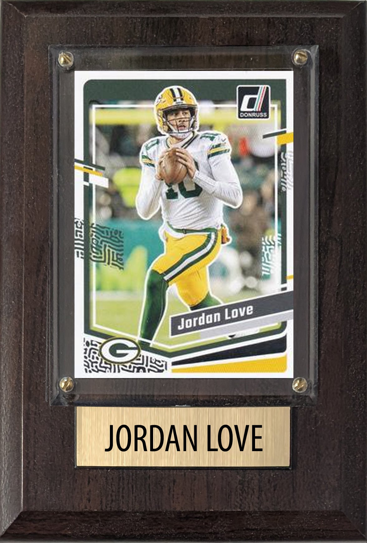Jordan Love Green Bay Packers 2025 2024 Donruss Score Prizm Topps 4x6 Gift Plaque