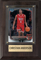 Christian Anderson Texas Tech 2026 NBA Draft 4x6 Card Plaque Fan Gift