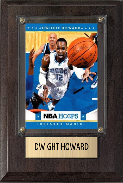 Dwight Howard Orlando Magic Hall of Fame Fan Gift Plaque 4x6 1 Card Hoops, Prizm, Donruss 2024 2025 2026
