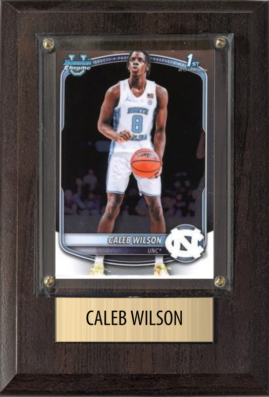 Caleb Wilson North Carolina 2026 NBA Draft 4x6 Card Plaque Fan Gift