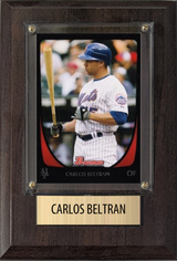 Carlos Beltran New York Mets Hall of Fame Fan Gift Plaque 4x6 1 Card Topps, Bowman 2024 2025 2026
