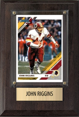 John Riggins Washington Commanders Hall of Fame Fan Gift Plaque 4x6 1 Card Prizm, Donruss, Score 2024 2025 2026