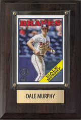 Dale Murphy Atlanta Braves Fan Gift Plaque 4x6 1 Card Topps, Bowman 2024 2025 2026