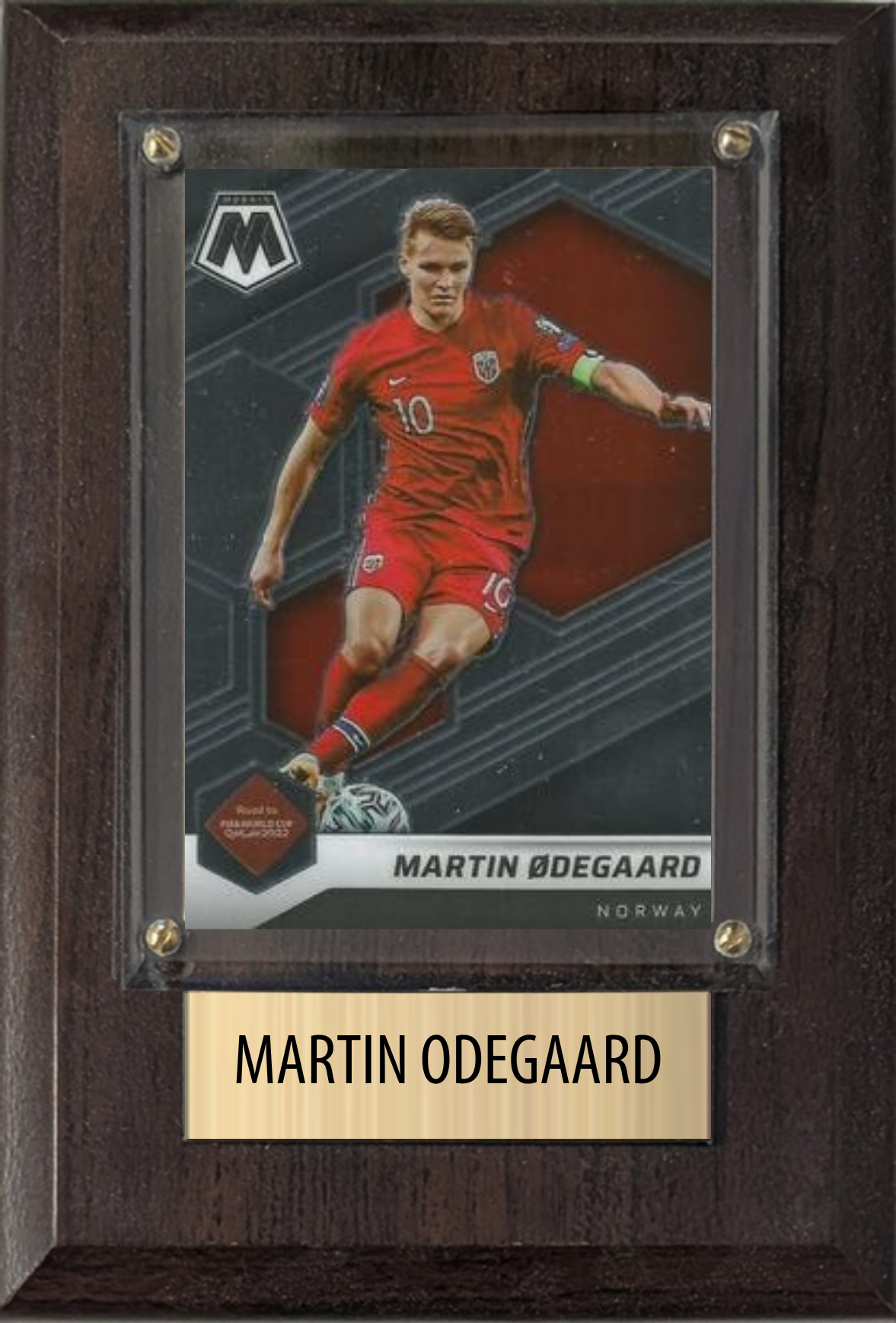 Martin Odegaard Norway World Cup Soccer Fan Gift Plaque 4x6 1 Card Panini, Topps, Donruss 2024 2025 2026