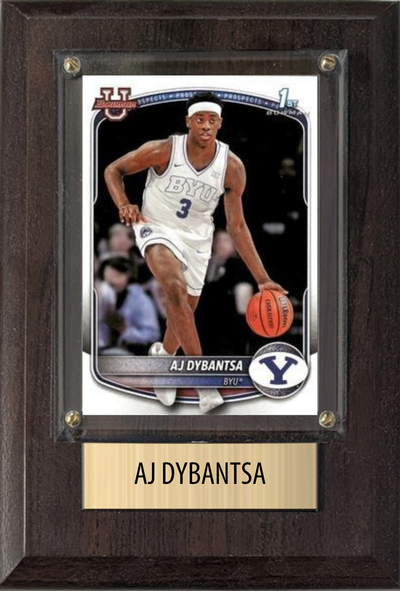 AJ Dybantsa BYU 2026 NBA Draft 4x6 Card Plaque Fan Gift