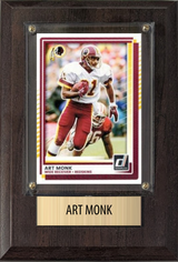 Art Monk Washington Commanders Hall of Fame Fan Gift Plaque 4x6 1 Card Prizm, Donruss, Score 2024 2025 2026
