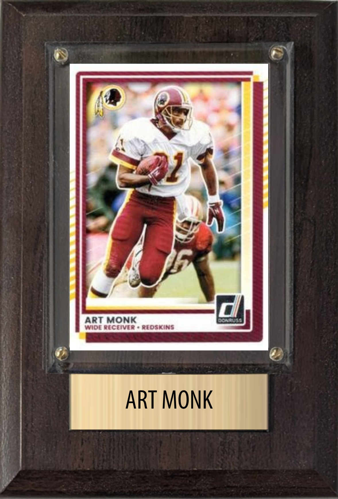 Art Monk Washington Commanders Hall of Fame Fan Gift Plaque 4x6 1 Card Prizm, Donruss, Score 2024 2025 2026