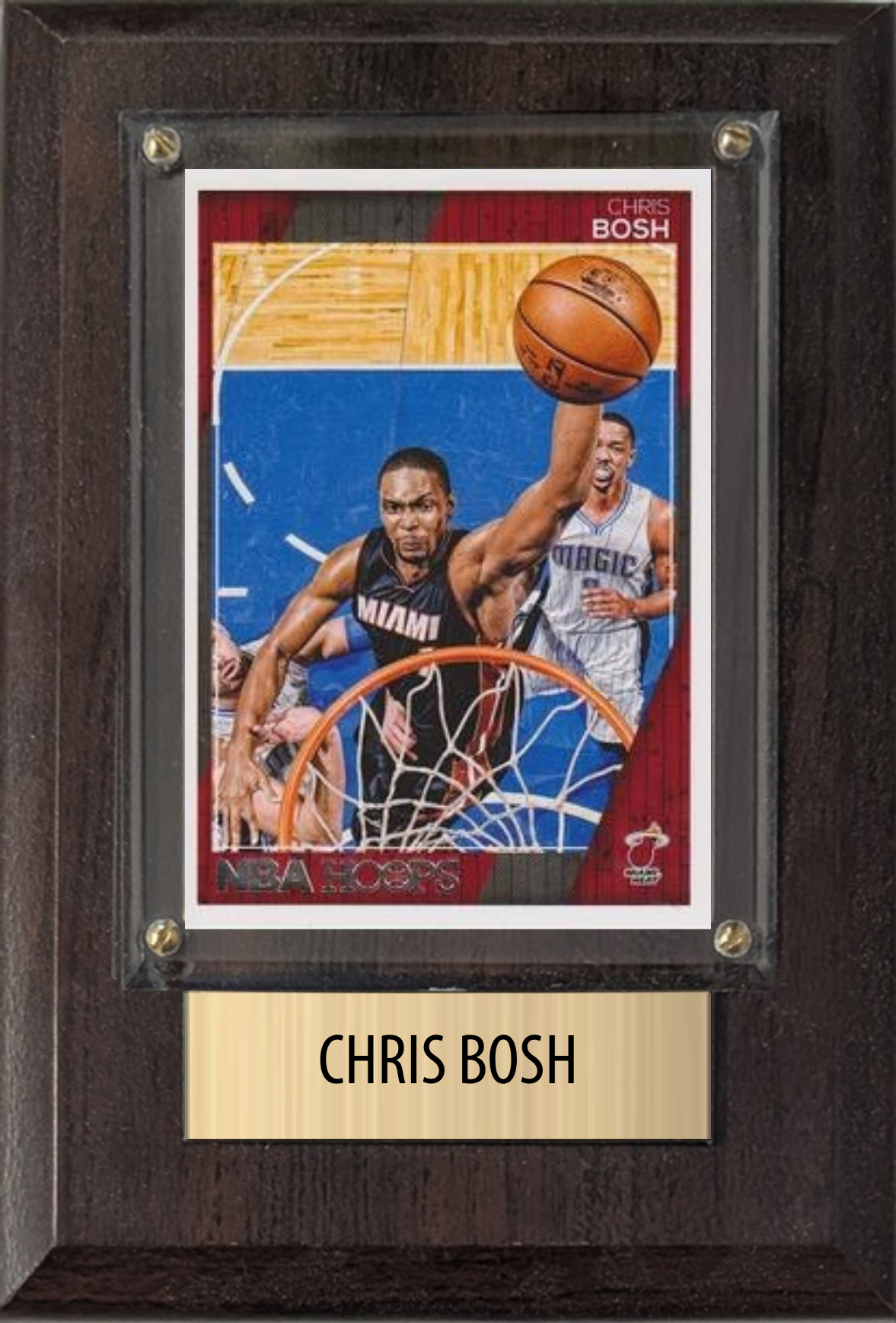 Chris Bosh Miami Heat Hall of Fame Fan Gift Plaque 4x6 1 Card Hoops, Prizm, Donruss 2024 2025 2026