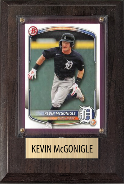 Kevin McGonigle Detroit Tigers 2026 2025 2024 Topps Bowman Gift Plaque 4X6