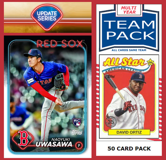 2024 Topps Update Team Set Boston Red Sox + 50 Pack David Ortiz