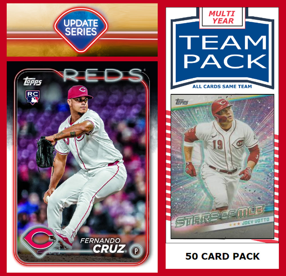 2024 Topps Update Team Set Cincinnati Reds Elly De La Cruz US350 RD + 50 Pack Votto