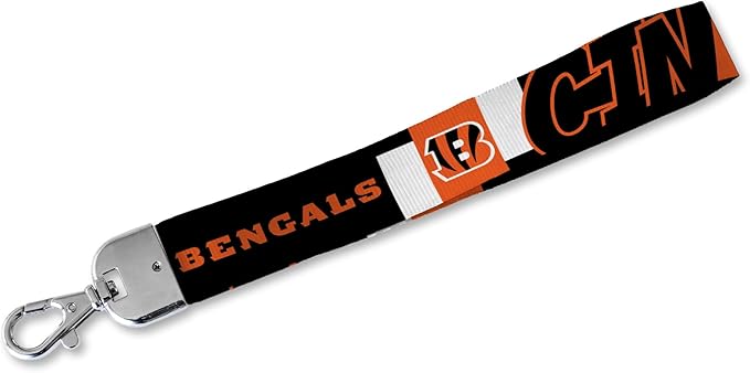NFL Football Rico Industries Standard Wrist Lanyard Key Chain, Cute Wristlet Strap Holder for Car Keys ID Badges Card Wallet