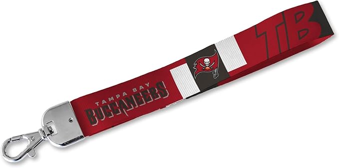 NFL Football Rico Industries Standard Wrist Lanyard Key Chain, Cute Wristlet Strap Holder for Car Keys ID Badges Card Wallet