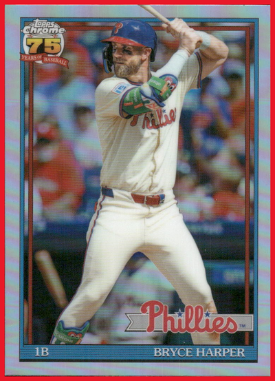 2026 Topps Chrome 1991 Topps Bryce Harper #91CB-3