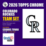 2026 Topps Chrome Baseball Team Set 9 Cards Colorado Rockies