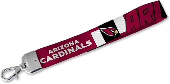 NFL Football Rico Industries Standard Wrist Lanyard Key Chain, Cute Wristlet Strap Holder for Car Keys ID Badges Card Wallet