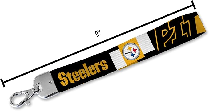 NFL Football Rico Industries Standard Wrist Lanyard Key Chain, Cute Wristlet Strap Holder for Car Keys ID Badges Card Wallet