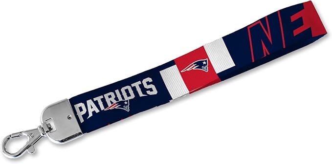 NFL Football Rico Industries Standard Wrist Lanyard Key Chain, Cute Wristlet Strap Holder for Car Keys ID Badges Card Wallet