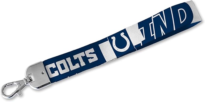 NFL Football Rico Industries Standard Wrist Lanyard Key Chain, Cute Wristlet Strap Holder for Car Keys ID Badges Card Wallet