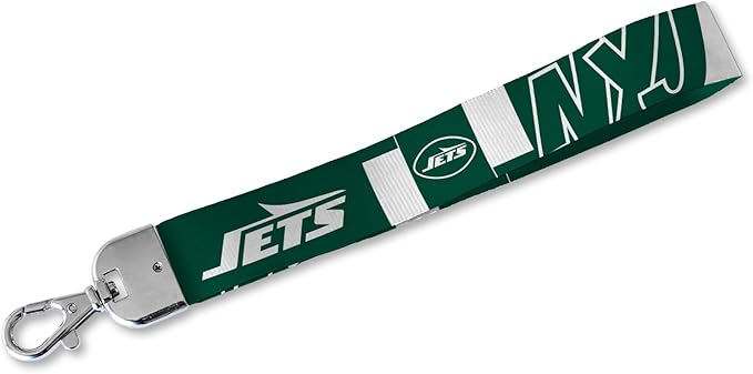 NFL Football Rico Industries Standard Wrist Lanyard Key Chain, Cute Wristlet Strap Holder for Car Keys ID Badges Card Wallet