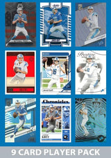 Jared Goff 9 Card Player Pack 2023  2024 2025 Donruss Panini Score Detroit Lions