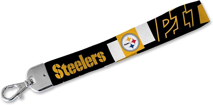 NFL Football Rico Industries Standard Wrist Lanyard Key Chain, Cute Wristlet Strap Holder for Car Keys ID Badges Card Wallet
