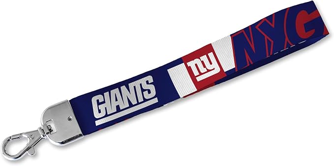 NFL Football Rico Industries Standard Wrist Lanyard Key Chain, Cute Wristlet Strap Holder for Car Keys ID Badges Card Wallet
