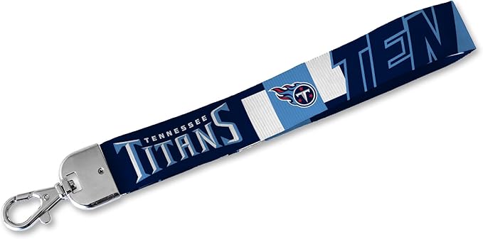 NFL Football Rico Industries Standard Wrist Lanyard Key Chain, Cute Wristlet Strap Holder for Car Keys ID Badges Card Wallet
