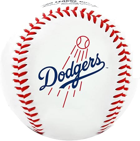 Rawlings MLB Los Angeles Dodgers Team Logo Baseball, White - Great For Autographs - Jarden