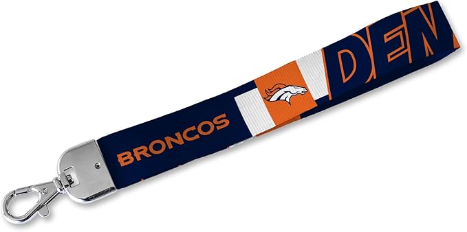 NFL Football Rico Industries Standard Wrist Lanyard Key Chain, Cute Wristlet Strap Holder for Car Keys ID Badges Card Wallet