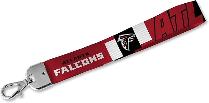 NFL Football Rico Industries Standard Wrist Lanyard Key Chain, Cute Wristlet Strap Holder for Car Keys ID Badges Card Wallet