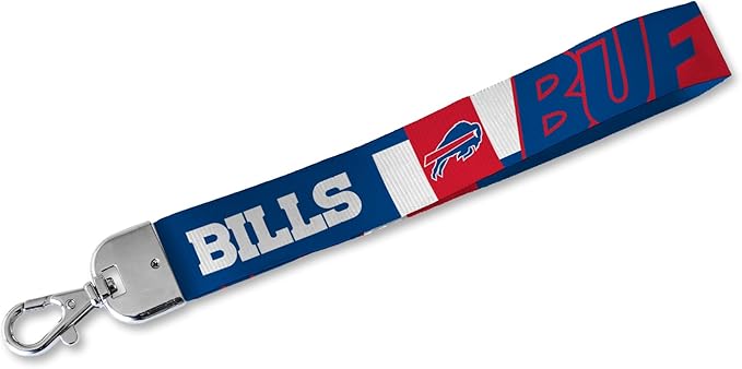 NFL Football Rico Industries Standard Wrist Lanyard Key Chain, Cute Wristlet Strap Holder for Car Keys ID Badges Card Wallet