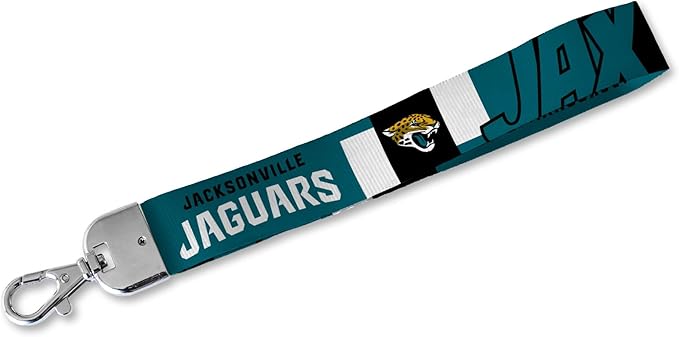 NFL Football Rico Industries Standard Wrist Lanyard Key Chain, Cute Wristlet Strap Holder for Car Keys ID Badges Card Wallet