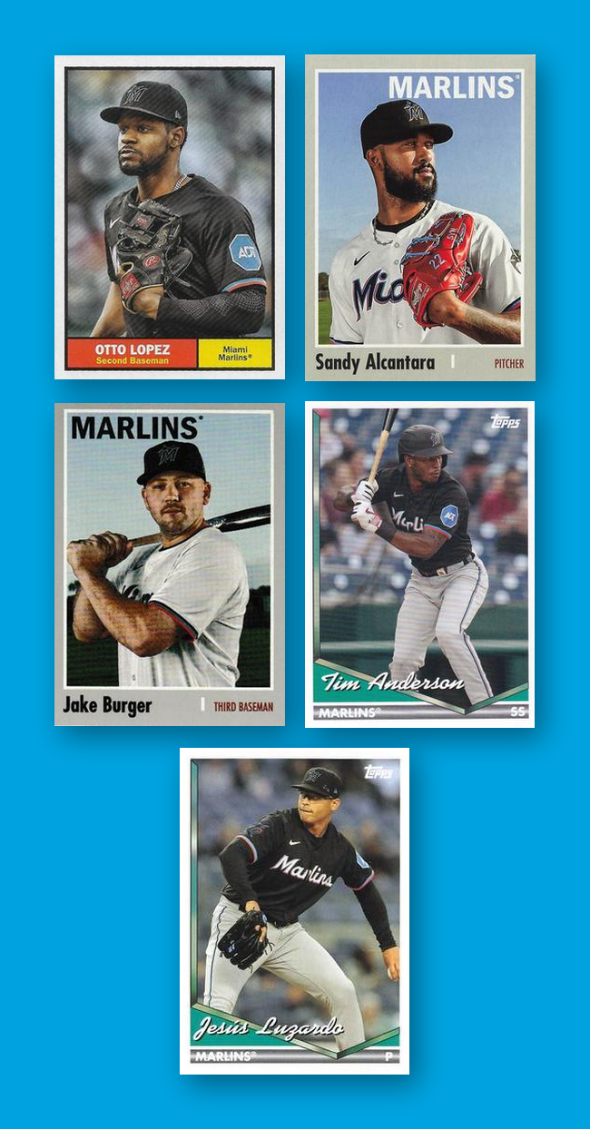 Miami Marlins 2024 Topps Archives team set - all base cards