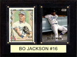Bo Jackson #16 Topps Bowman 2 Card 6" x 8" Plaque Kansas City Royals
