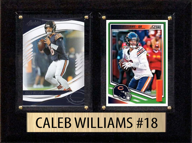 Caleb Williams Score Donruss 2025 2 Card 6" x 8" Plaque Chicago Bears