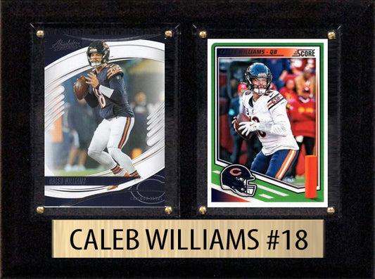 Caleb Williams Score Donruss 2025 2 Card 6" x 8" Plaque Chicago Bears