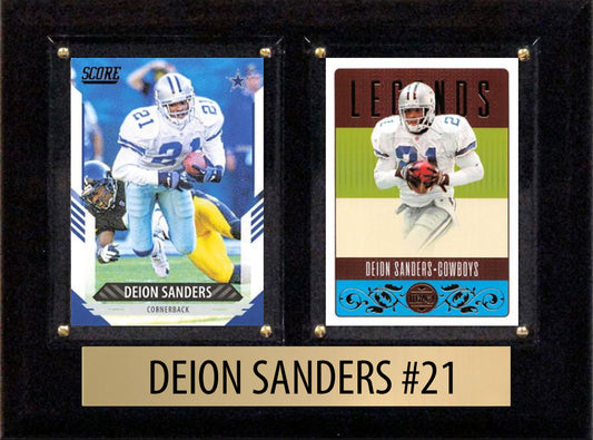 Deion Sanders Score Donruss 2023 2024  2 Card 6" x 8" Plaque Dallas Cowboys
