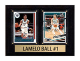 Lamelo Ball Charlotte Hornets 2 Card Plaque 6x8 2024 2025 Hoops Donruss Panini