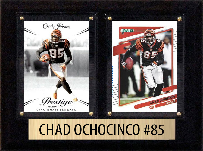 Chad Ochocinco #85 2025 2024 2023 Donruss Score Panini Card Plaque 6x8 Cincinnati Bengals
