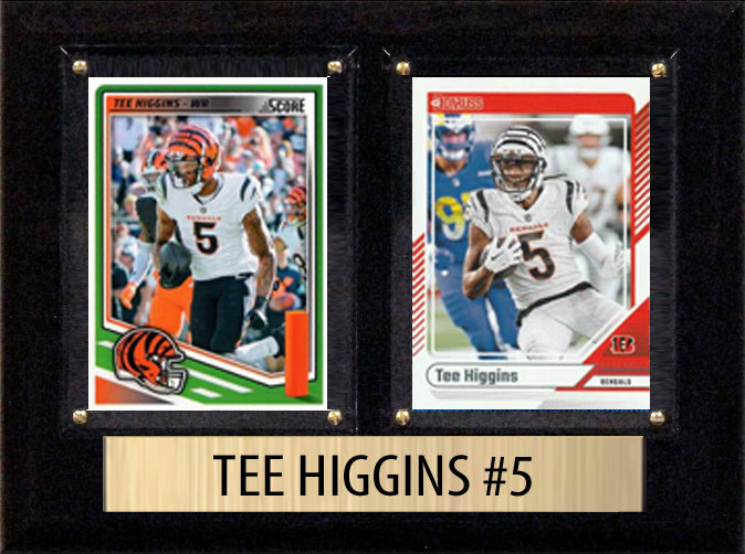 Tee Higgins #5 2025 2024 2023 Donruss Score Panini Card Plaque 6x8 Cincinnati Bengals