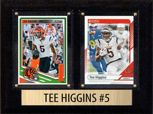 Tee Higgins #5 2025 2024 2023 Donruss Score Panini Card Plaque 6x8 Cincinnati Bengals