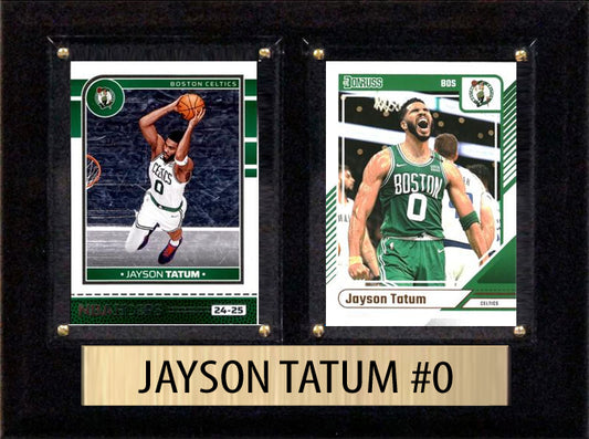 Jayson Tatum #0 Boston Celtics 2025 2023 2024 Donruss Hoops Card Plaque 6x8